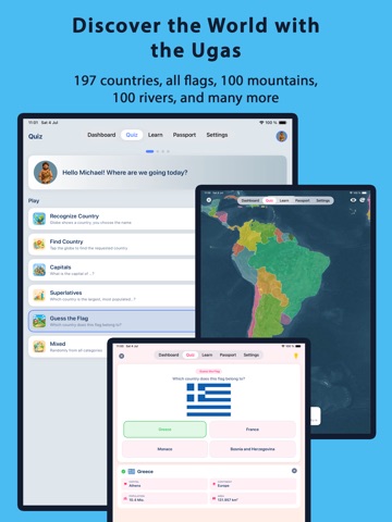 World Quiz: Uga Adventure iPad screenshot
