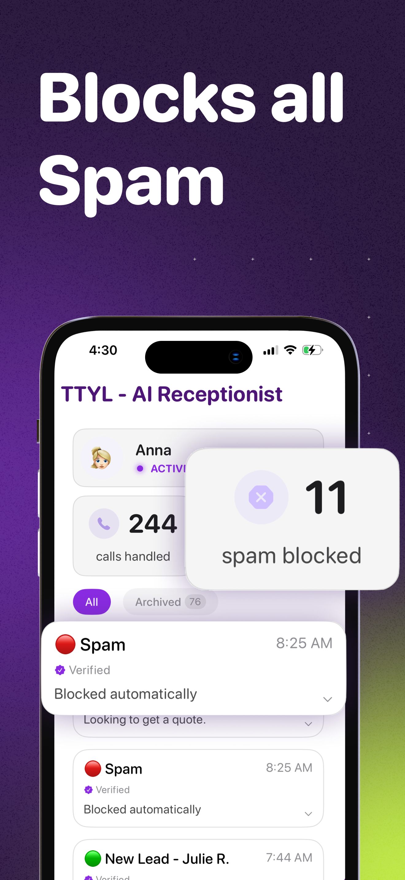 AI Phone Receptionist: TTYL screenshot 4