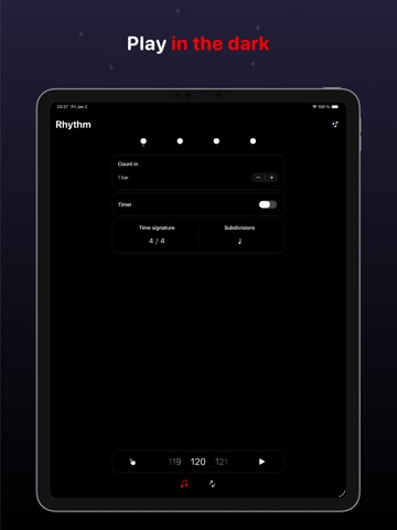 BPM Metronome iPad screenshot