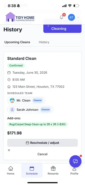 Tidy Home Cleaning Services screenshot 2