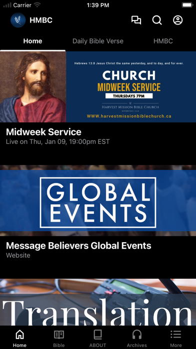 Harvest Mission Bible Church Screenshot