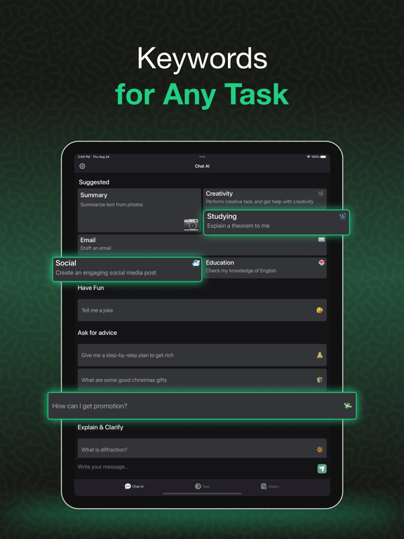 Chat AI - Ask Chatbot AI Chat iPad screenshot 4 - Productivity app