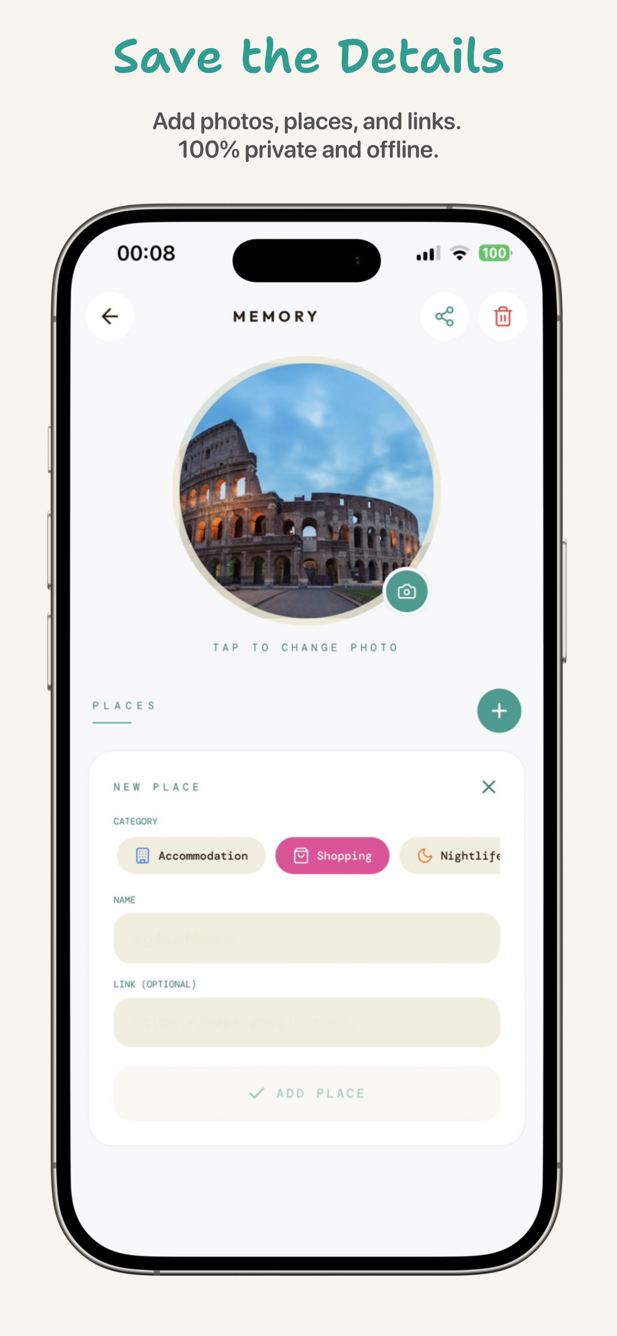 AeroMemories: Travel Tracker