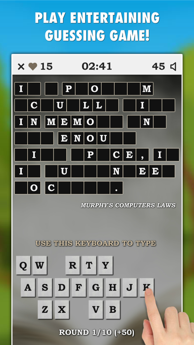 Screenshot #2 pour Murphy's Laws Guessing Game