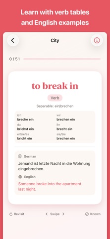 German Words Flashcards Screenshot 6 of 9