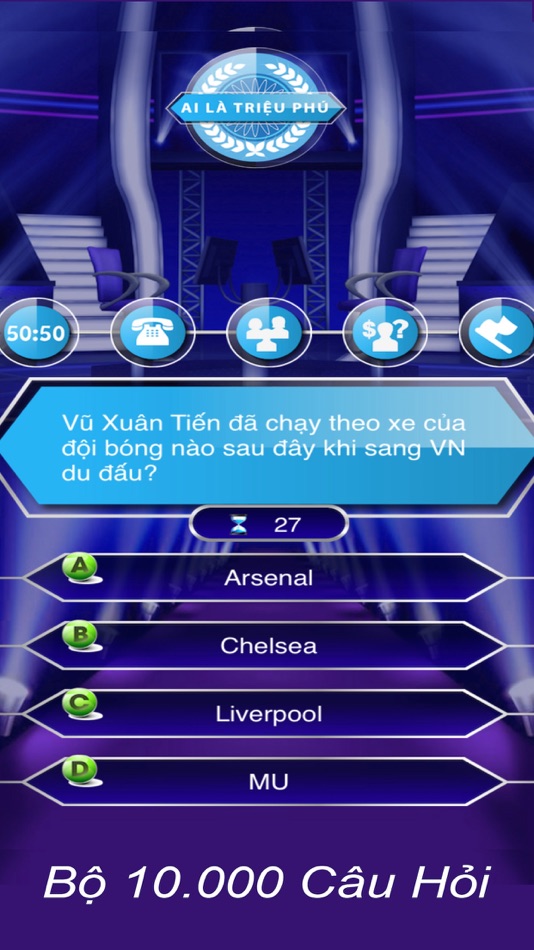 #4. Ai Là Triệu Phú Đấu trường IQ (iOS) By: Hai Tran