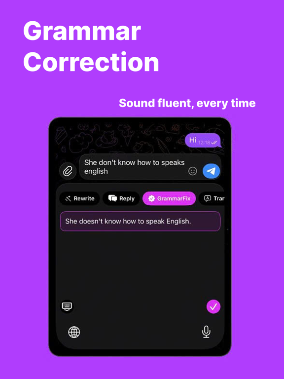 Screenshot #6 pour AI Keyboard: Rewrite & Reply