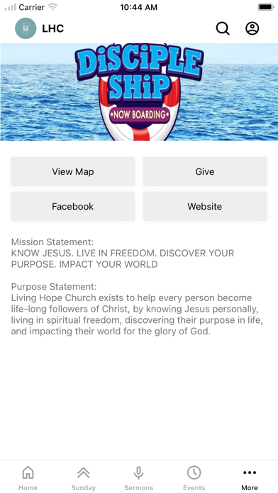 Living Hope Baytown iPhone screenshot 5 - Lifestyle app