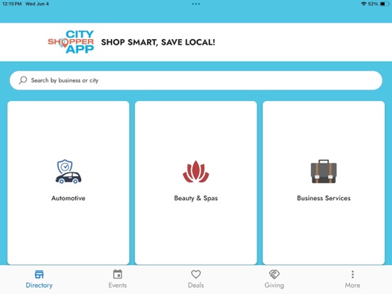 City Shopper App iPad screenshot 1 - Business app