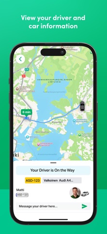 Menevä Taksi iPhone screenshot