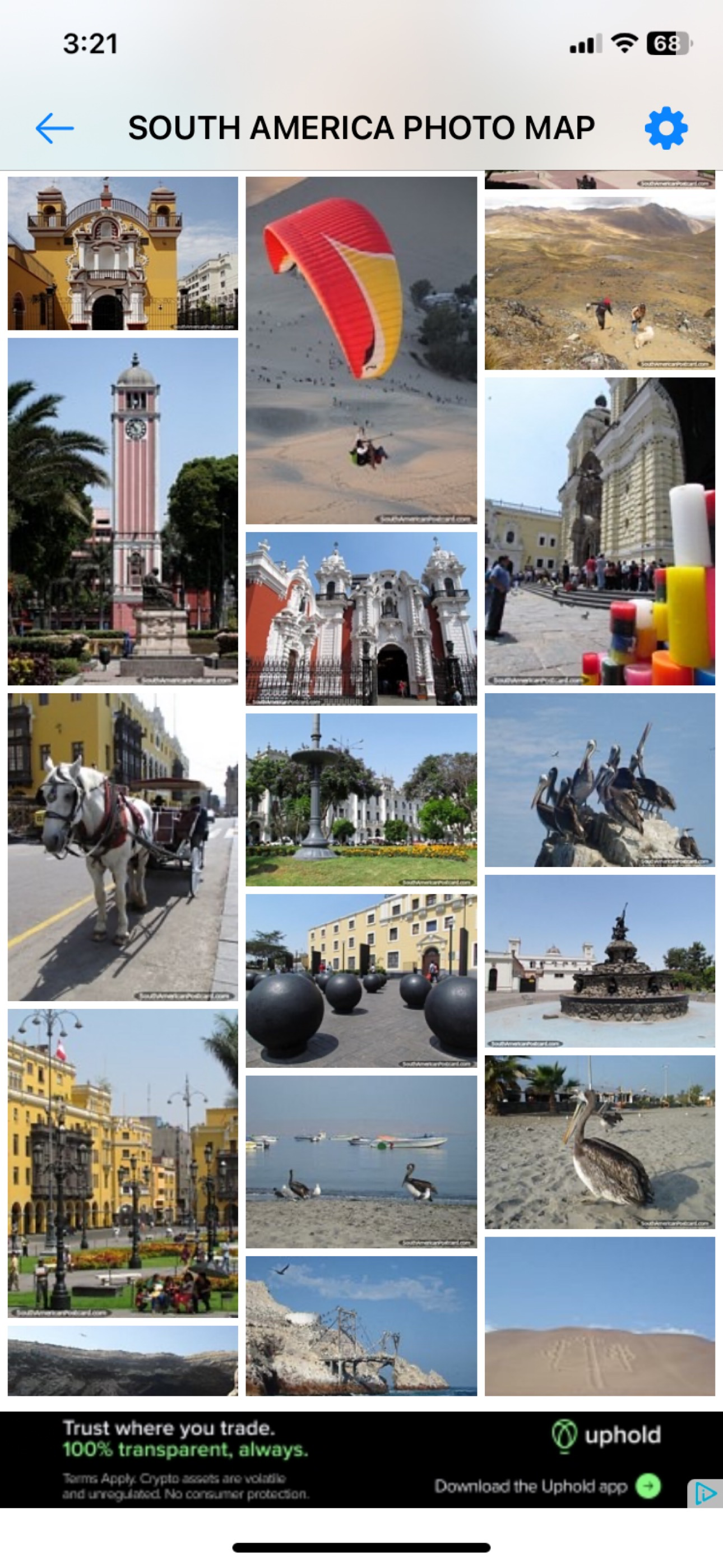 South America Photo Map