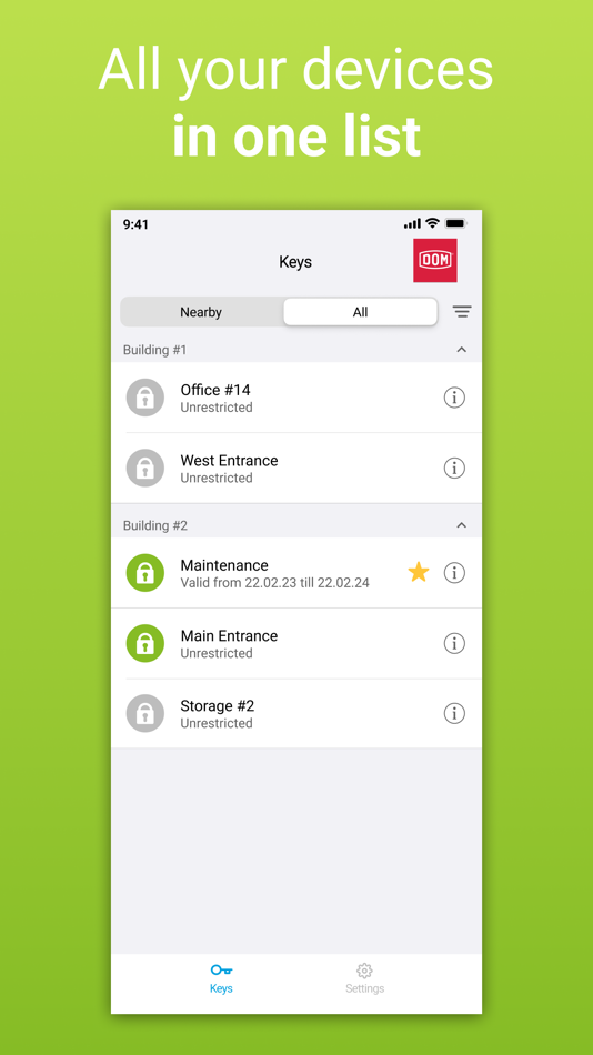 #3. DOM Key (iOS) 来自: DOM Sicherheitstechnik GmbH & Co. KG