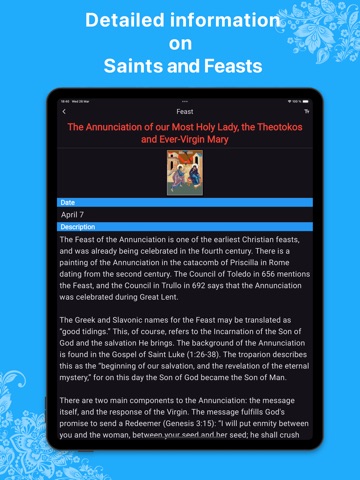 Orthodox Calendar † iPad screenshot