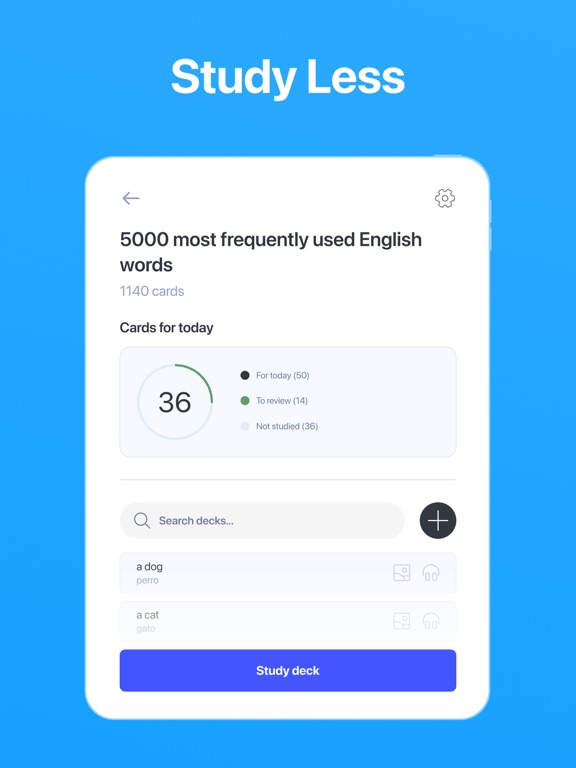 Cogni: Flashcards Learning iPad screenshot 5 - Education app