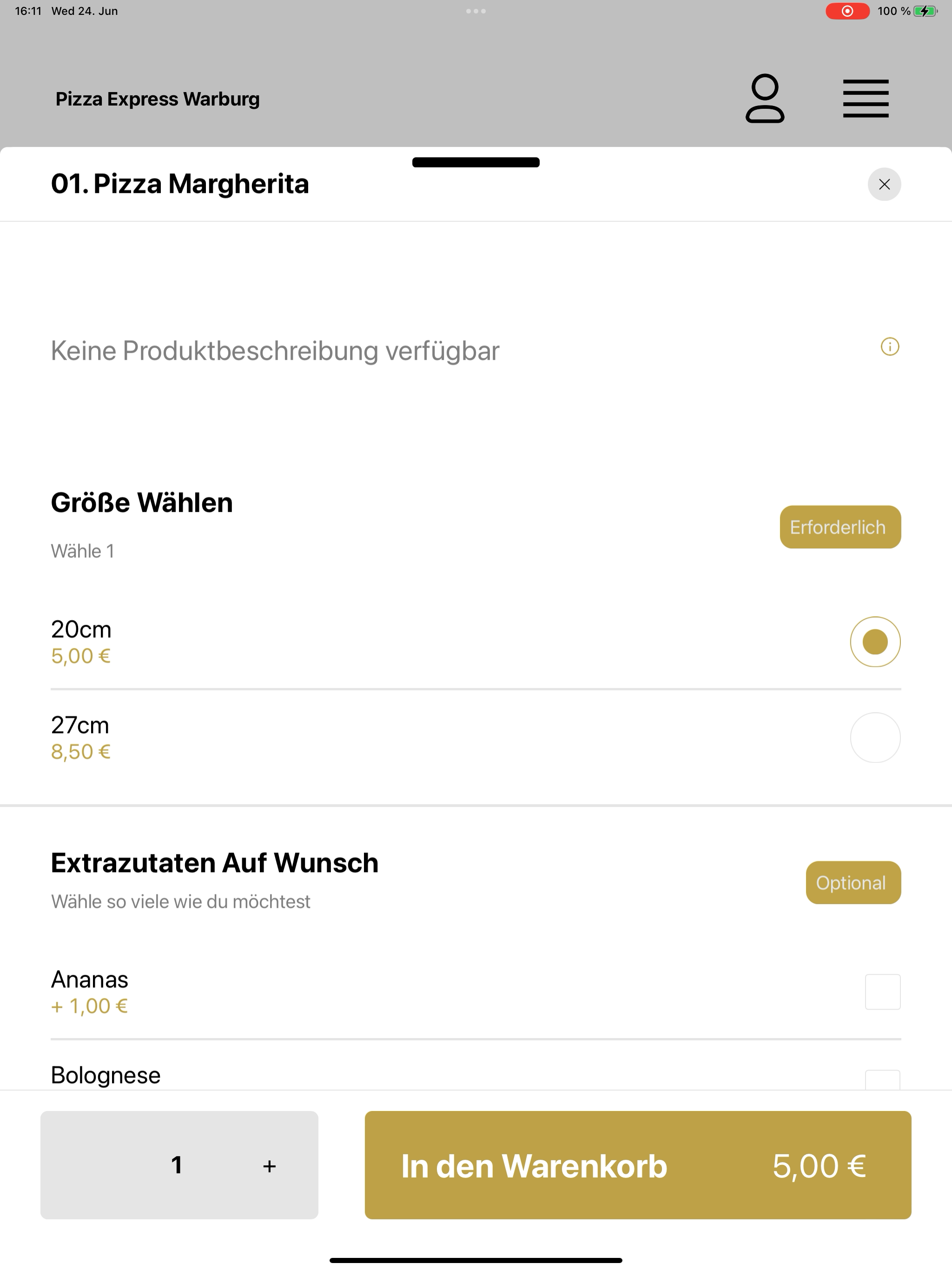 Pizza Express Warburg
