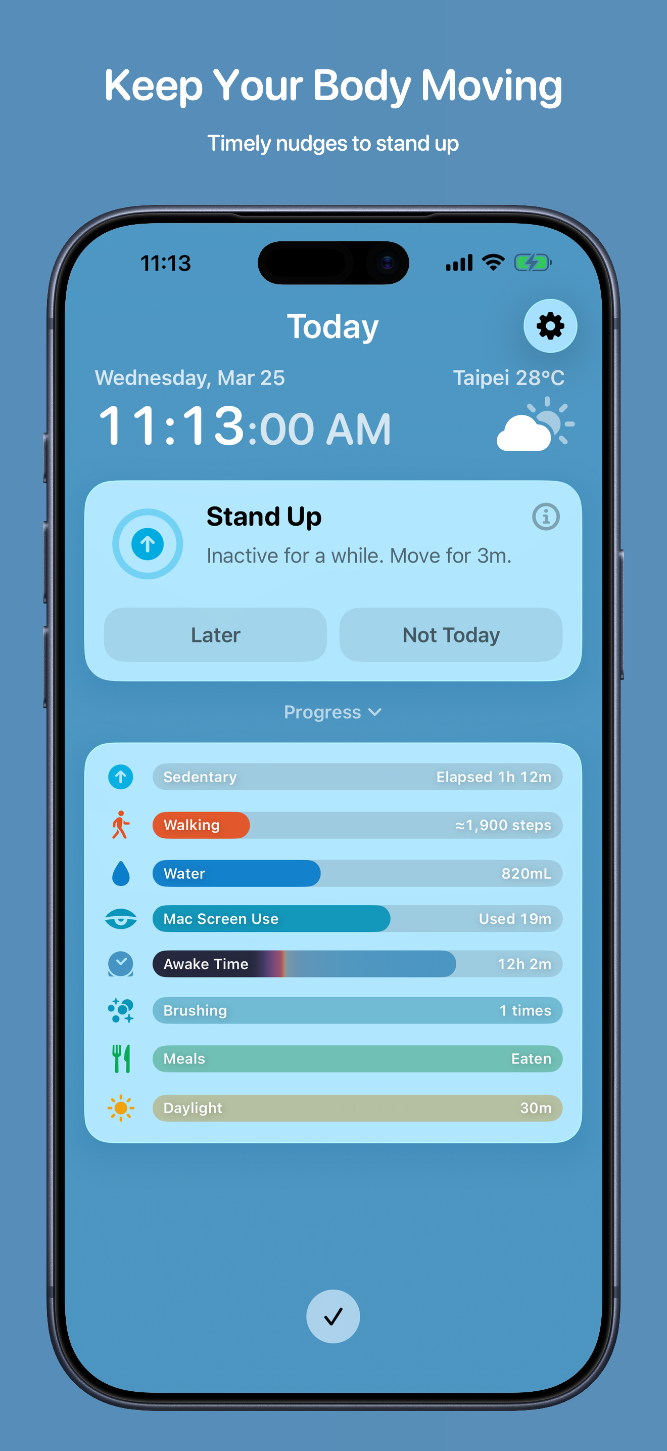 todayOS: Timely Wellbeing Cues screenshot 5