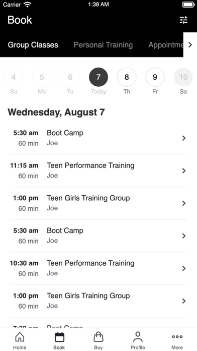 IMP Fitness Screenshot