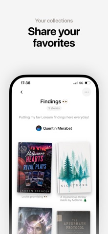 Loreum: Read & Write Stories iPhone screenshot