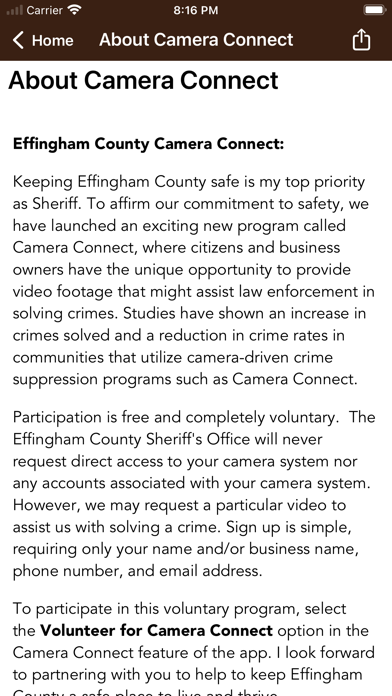 Effingham County Sheriff GA Screenshot