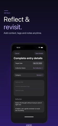 OneMin - 1 Minute Diary screenshot