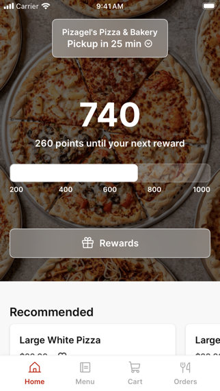 Pizagel's Pizza & Bakery iPhone screenshot 1 - Food & Drink app