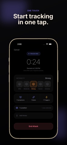 Cura: Migraine Tracker Screenshot 2 of 5