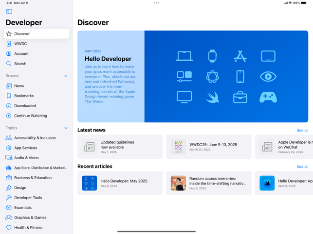‎Apple Developer Screenshot