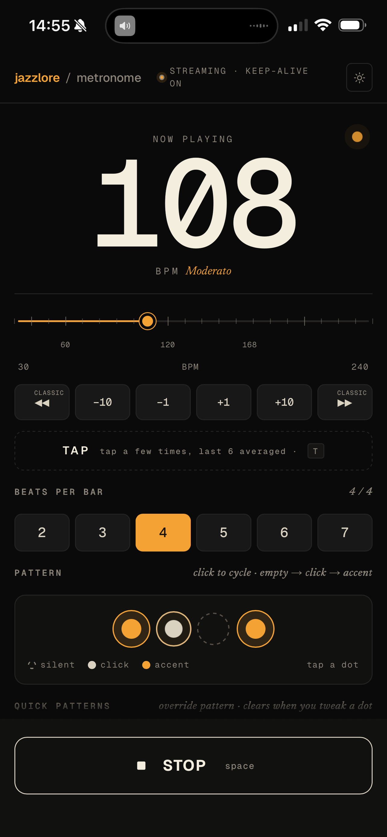 Jazzlore Metronome screenshot 3