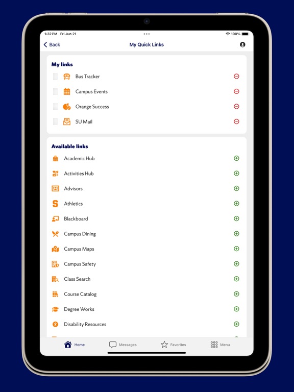 Syracuse University OrangeNow iPad screenshot 2 - Education app