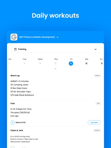 GRIT Fitness & Athletic Dev iPad screenshot