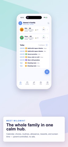 MiloMint: Family Organizer iPhone screenshot
