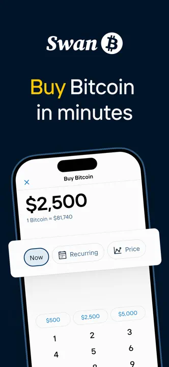 Swan Bitcoin : capture d’écran 1 sur 8