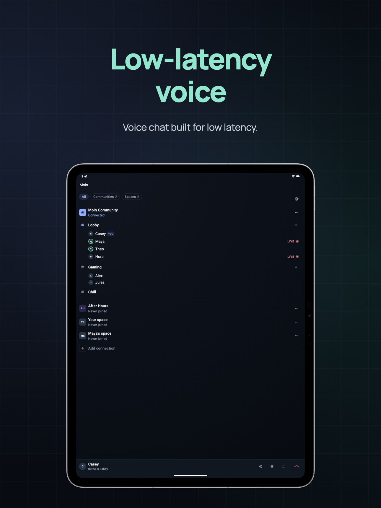 Screenshot 4 of Moin: Low-Latency Voice Chat