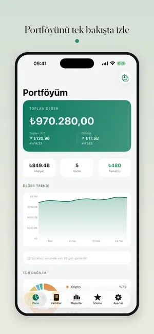 Track stocks, crypto & gold screenshot 1