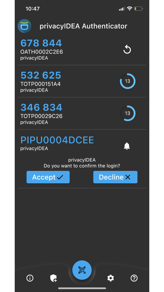 #5. privacyIDEA Authenticator (iOS) Podle: NetKnights GmbH