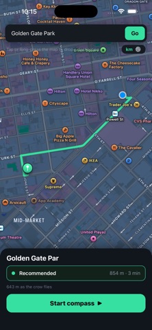 Beeline Bike Compass screenshot