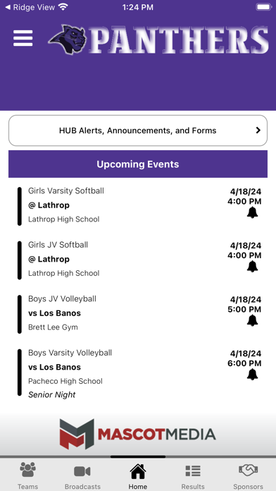 Pacheco Panther Athletics Screenshot