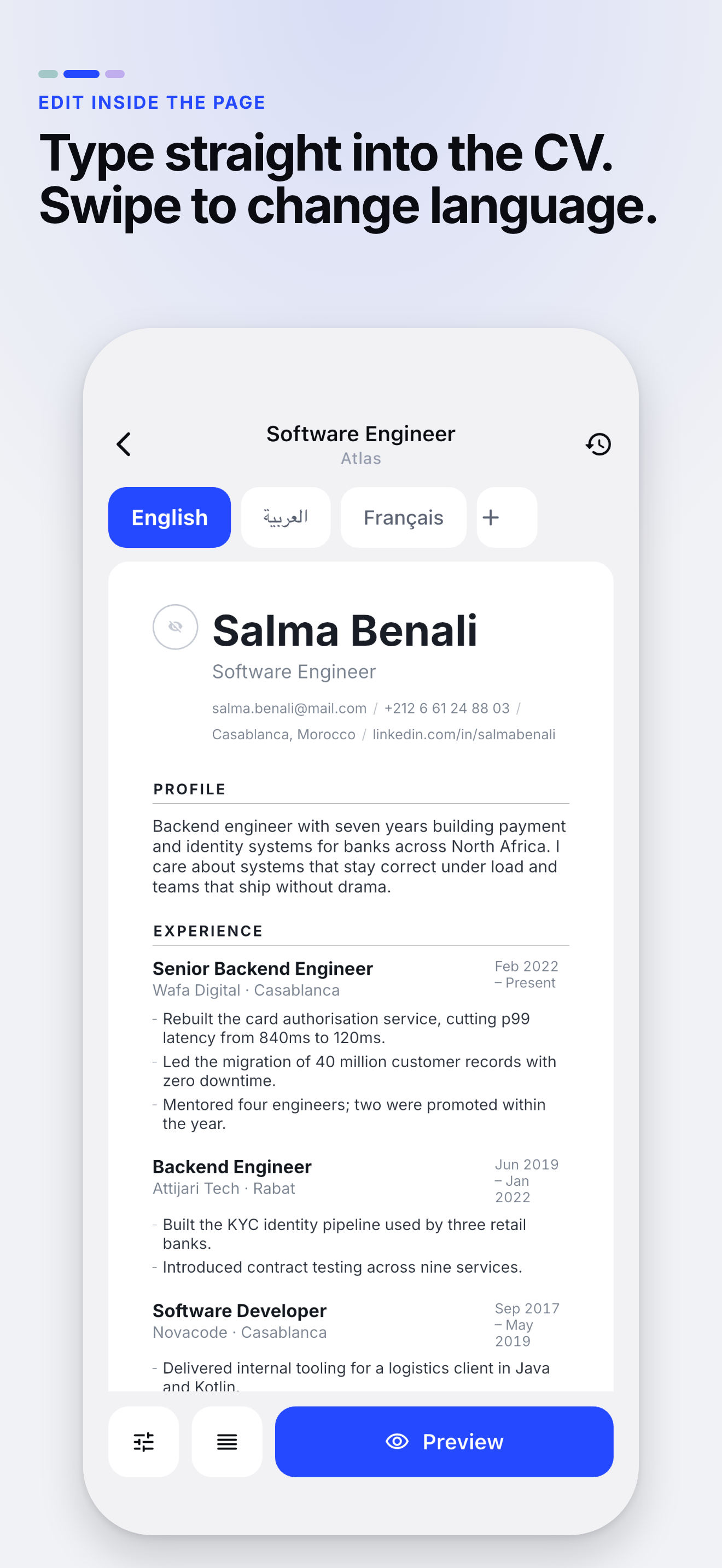Masar: CV & Resume Builder screenshot 2