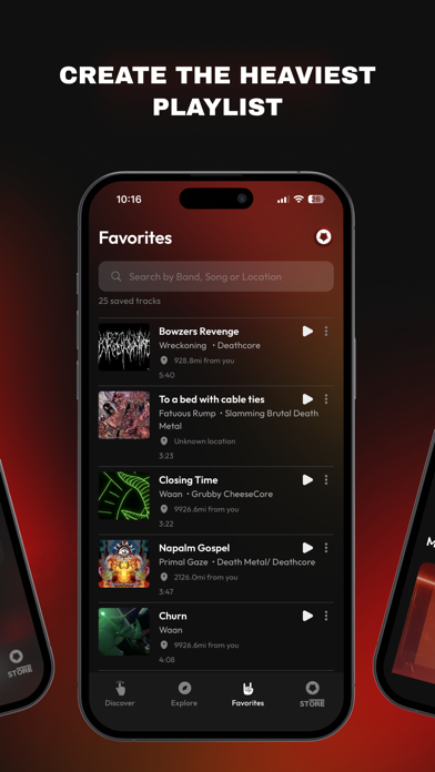 ORE.FM: Underground Metal iPhone screenshot 2 - Music app