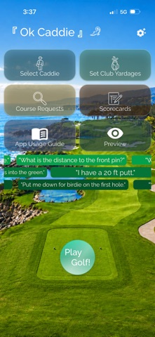 Ok Caddie iPhone screenshot
