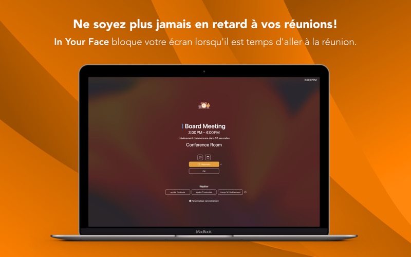 Screenshot #2 pour In Your Face rappel de réunion