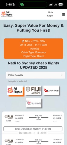 Bula Flights screenshot