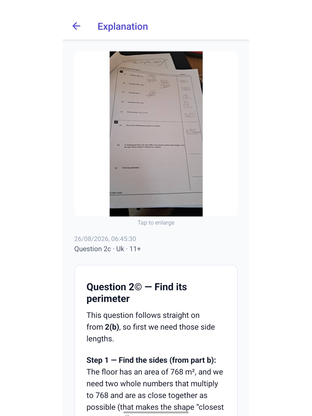 Screenshot 9 of ExplainMyQuestion