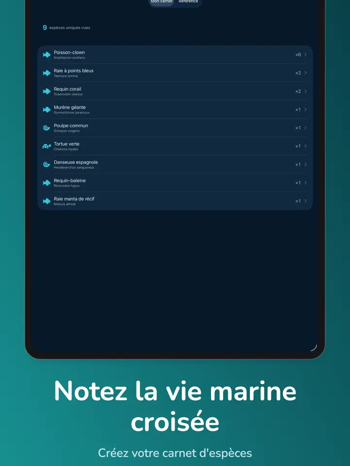 Bottomtime sur iPad : capture d’écran 7 sur 8