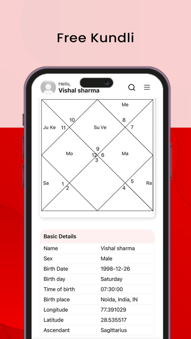 Vinay Bajrangi Karma Astro App Screenshot