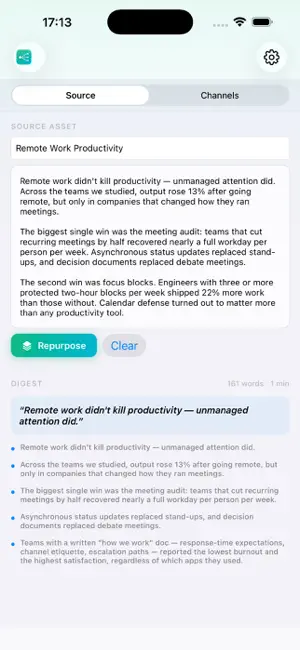 Chorus: Content Repurposer screenshot 1
