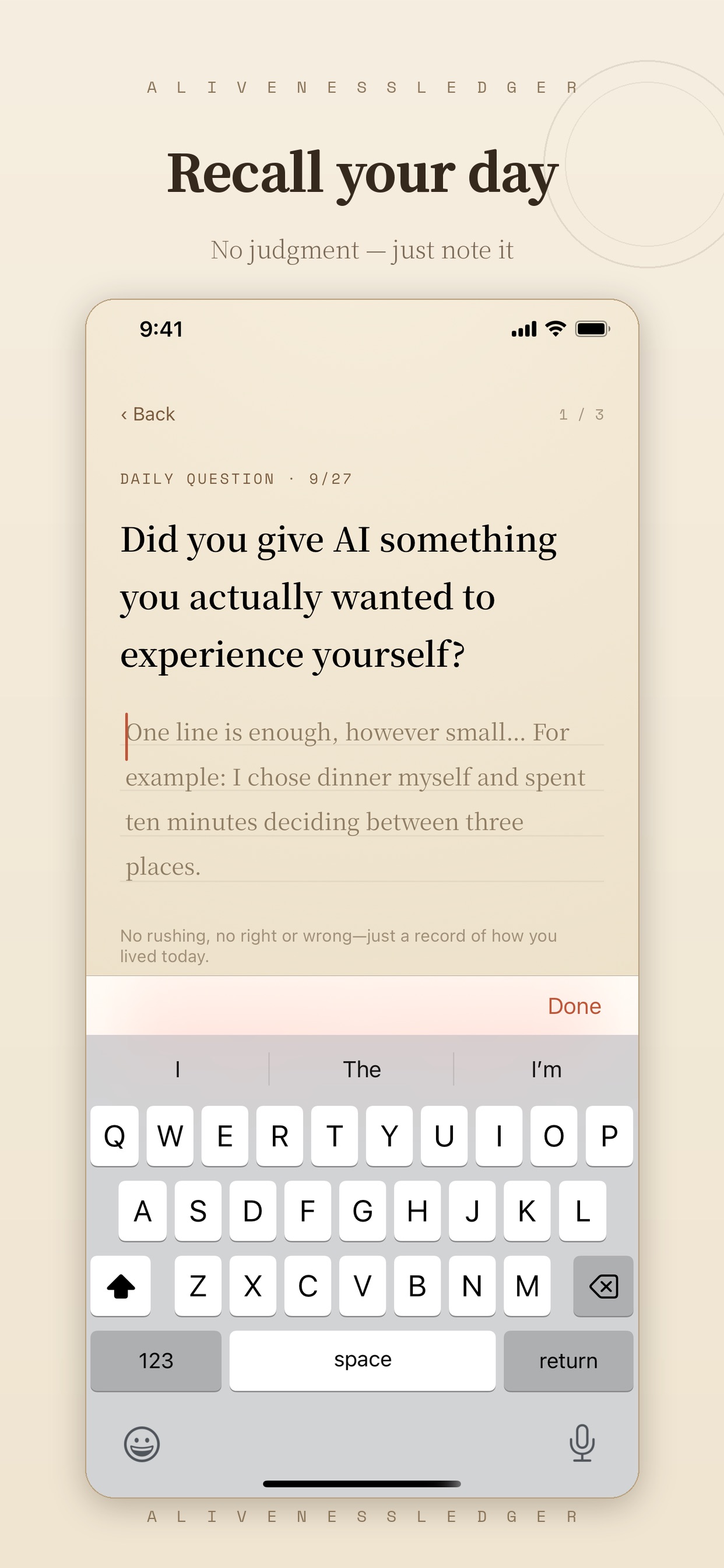 Screenshot 3 of AlivenessLedger