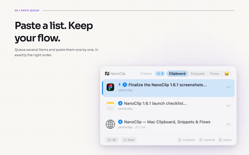 NanoClip - Clipboard Manager screenshot