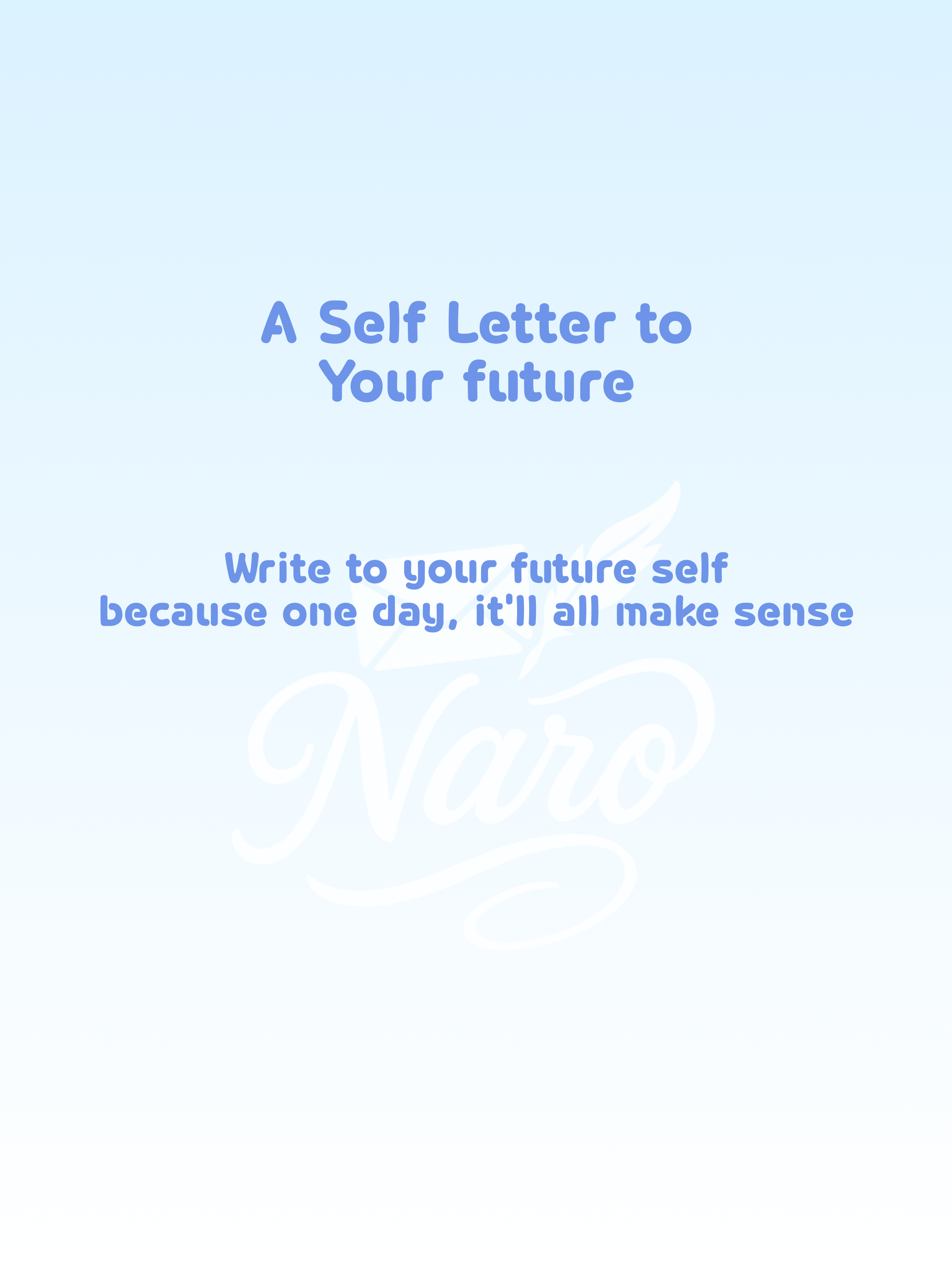 Naro - letter to future self