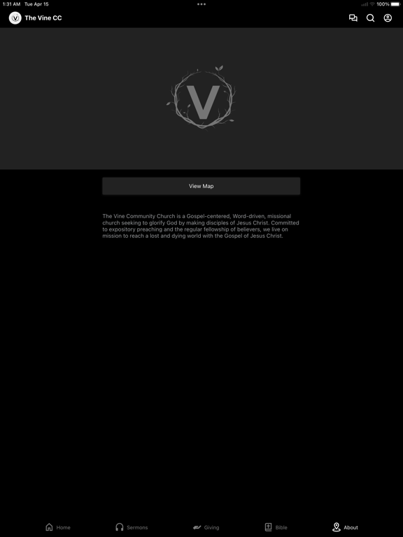 The Vine Community Church App iPad screenshot 3 - Education app